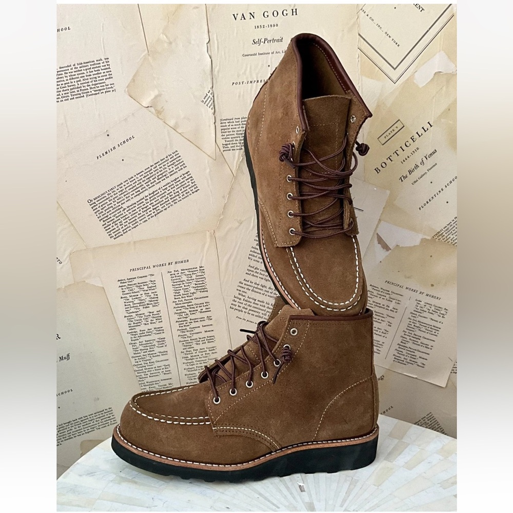 Free People Red Wing 6" Classic Moc Boot Lace Up Dusty Rose Abilene